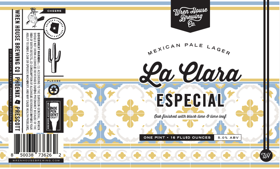 La Clara Especial - Wren House Brewing Co - 16 oz can