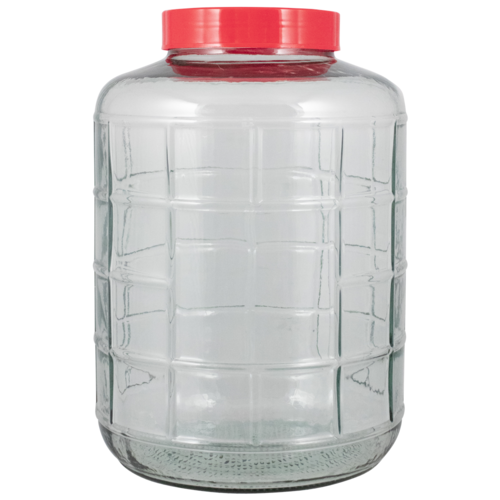 Farro Glass | 6 Gallon Glass Carboy | Wide Mouth | Airlock Lid | Carrying Harness