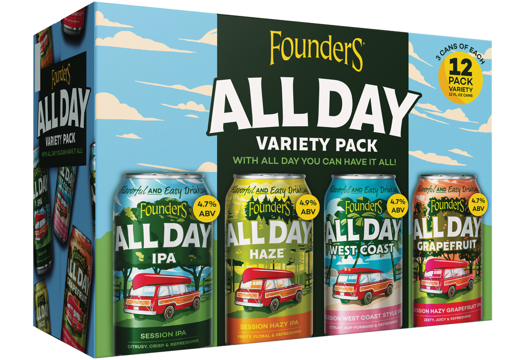 All Day IPA Variety Pack - Founders Brewing - 12 pack 12 oz cans