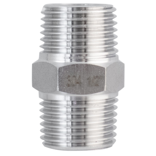 Stainless Hex Nipple - 1/2 in. BSP