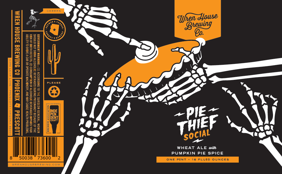 Pie Thief Social Pumpkin Pie Wheat Wine - Wren House Brewing Co - 16 oz can