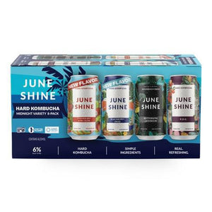 Juneshine Hard Kombucha Midnight Variety Pack - eight pack of 12 oz cans