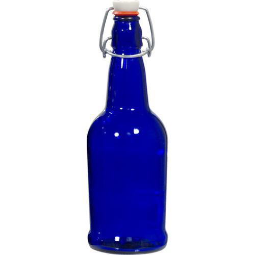 Cobalt Blue 16 oz EZ Cap Glass Bottle