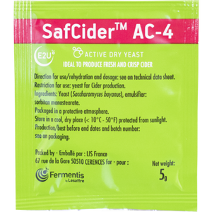 Fermentis Dry Yeast - Safcider AC-4 (5 g)
