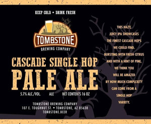 Cascade Single Hop Pale Ale - Tombstone Brewing - 16 oz can