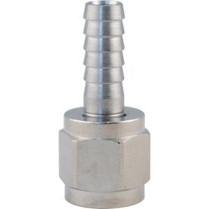 Stainless Steel Swivel nut and 1/4" barb for 1/4" Male Flare Fitting