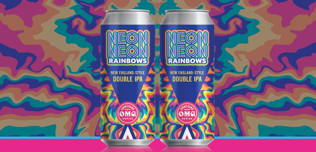 Neon Rainbows Double IPA - Ommegang Brewing - 16 oz can