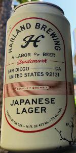Japanese Lager - Harland Brewing Co - 16 oz can