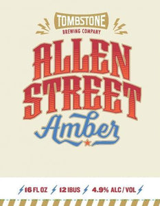 Allen Street Amber Lager - Tombstone Brewing Co - 16 oz can