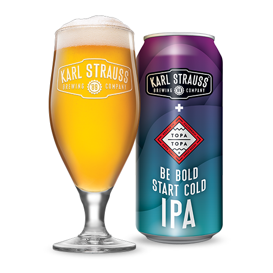 Be Bold Start Cold IPA - Karl Strauss and Topa Topa Brewing - 16 oz can