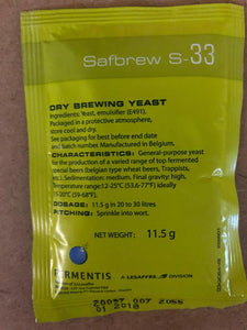 Safbrew S-33 Dry Yeast