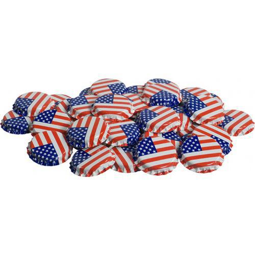 Bottle Caps - America!  Flag