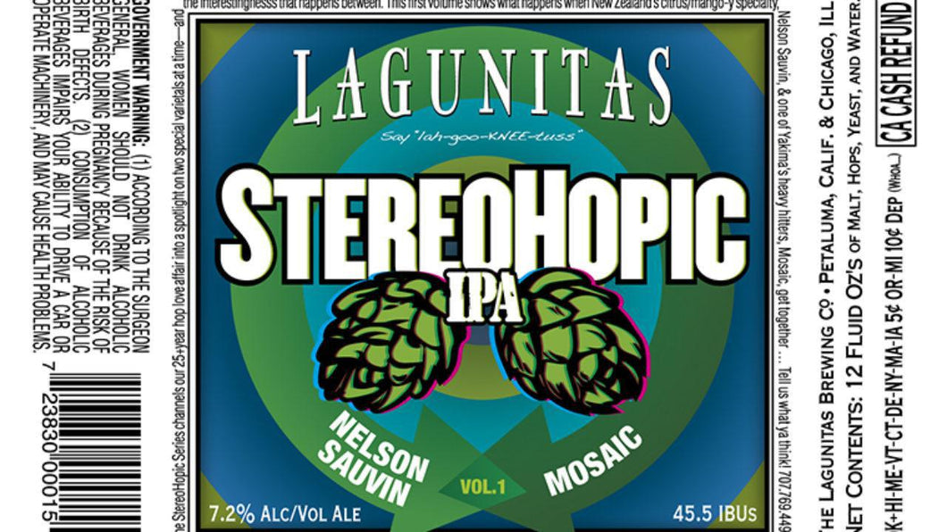 Stereohopic IPA Vol.1  - Lagunitas Brewing Co - 12 oz bottle